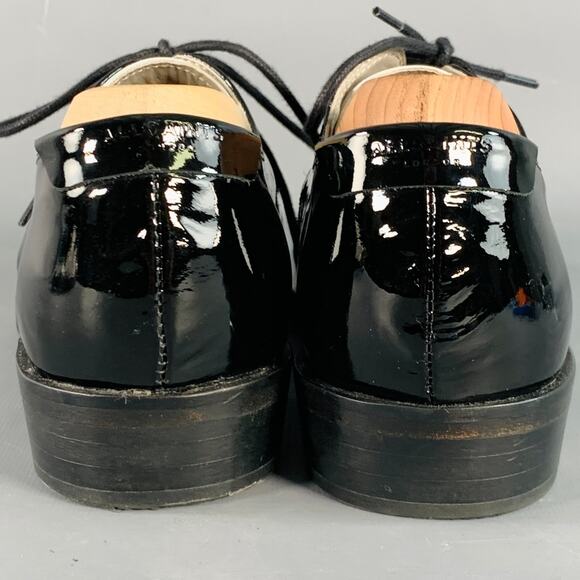 Size 9 Lex Black White Color Block Spectator Derby Pointed Toe Lace-Up Shoes - Picture 3 of 9